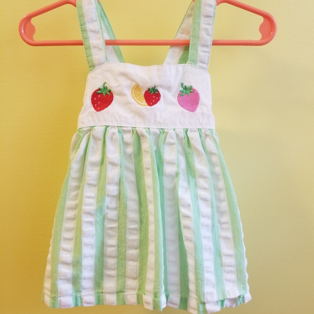 Gymboree summer gingham fruit pattern tank top